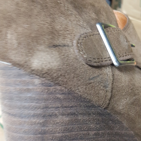 🍁🍂FALL MUST HAVE🍂🍁Lucky Brand Suede Wedge Booties - Picture 7 of 8